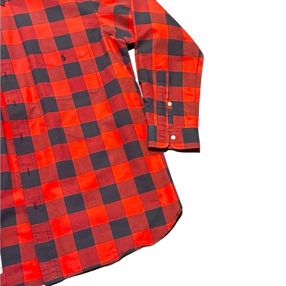 Ralph Lauren Flannel Red Black Checkered Plaid Button Down Shirt Mens Size 3XB - Picture 8 of 9